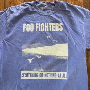 Men's Foo Fighters T-Shirt Purple Logo XL 90s Rock Tour Y2K Nirvana Grohl Grunge